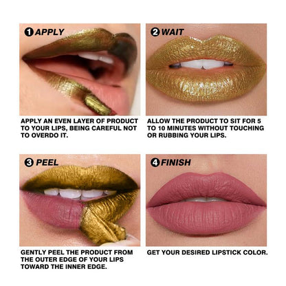 KAISASA Long-Lasting Waterproof Peel-Off Lipstick, Liquid Lipstick, with 24Hrs of Smooth, Buildable Color, Moisturizing Shine