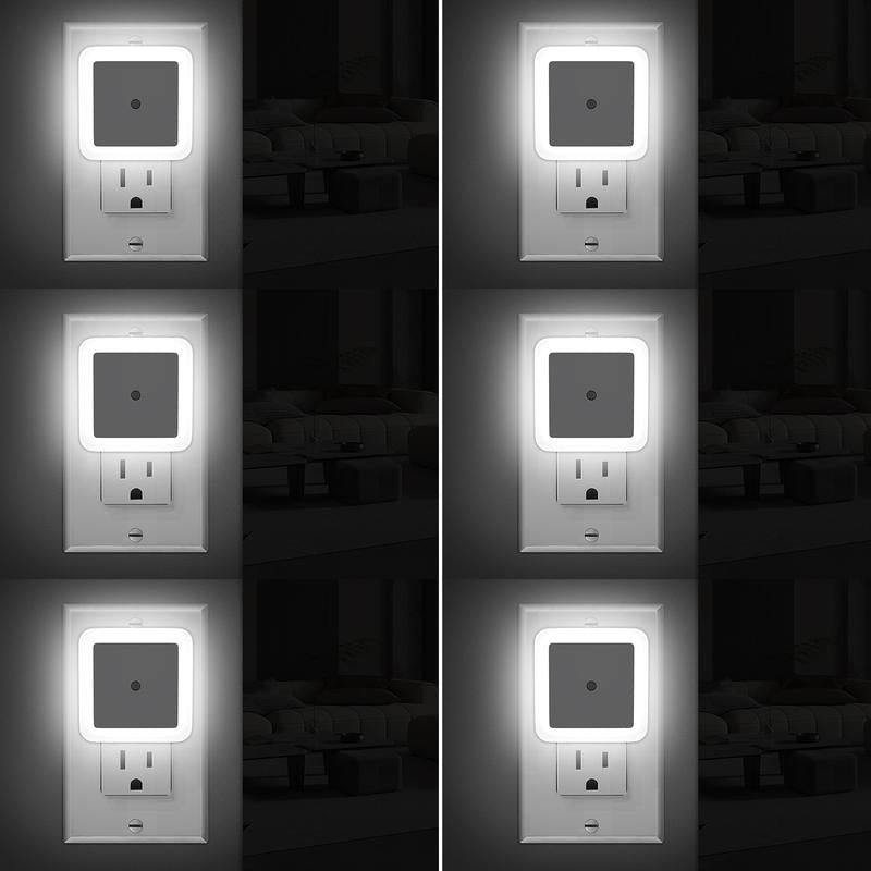 Night Light, Night Lights Plug into Wall 6-Pack, Plug in Night Light, Dusk to Dawn Nightlight Led Night Lights for Bedroom, Bathroom,Hallway Warm White Home Lighting