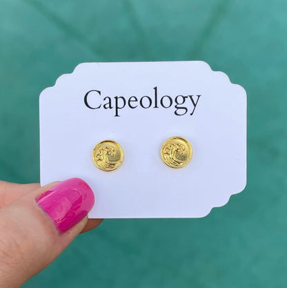 Wave Coin Earrings