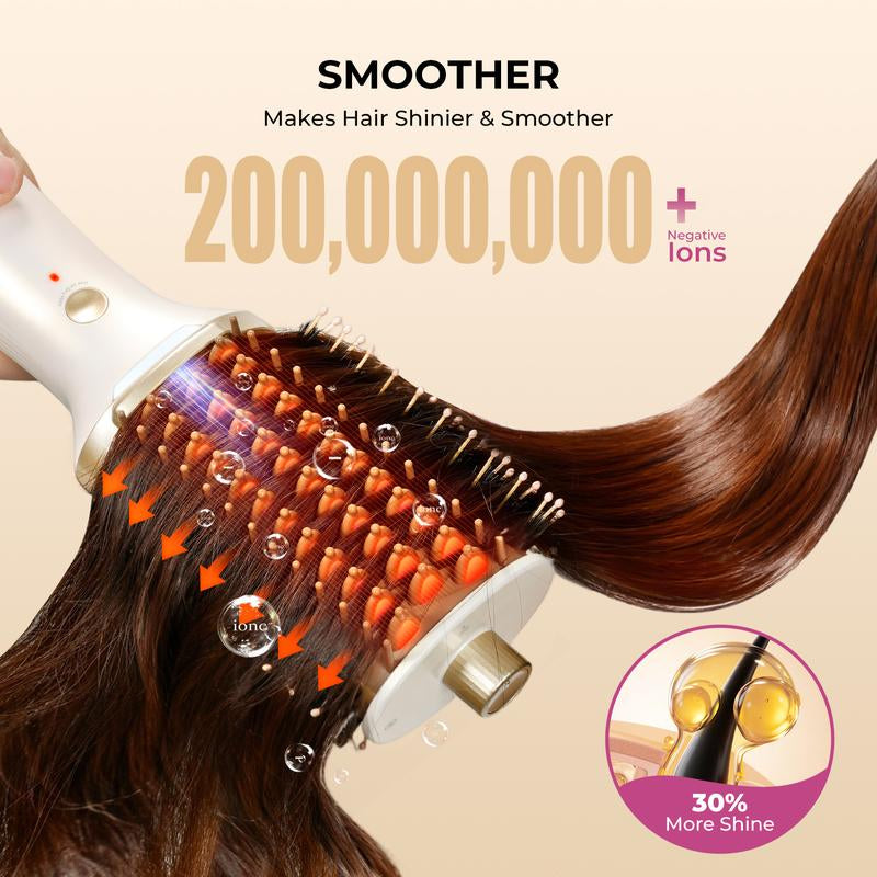 GOMYTH V1 Upgraded 4-In-1 Blow Dryer Brush with Heated Comb - Volumizer Hair Dryer Brush for Hair Drying & Styling, Salon Blowouts, Frizz-Free Shiny Hair, Reduced Heat Damage, Suitable for All Hair Types