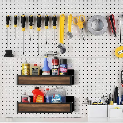 Magnetic Refrigerator Organizer Shelf｜No Drill Fridge Side Spice Rack｜Carbon Steel Magnetic Storage with Wood-Grain Look｜Strong Hold Space Saving Kitchen Organizer for Small Kitchens