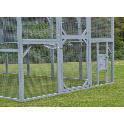 Alora Extra Large Outdoor Cat Kitten Playpen House With Platforms, And Waterproof Cover (SAK55092)