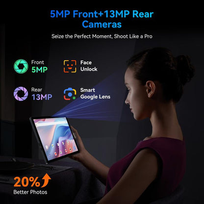 11'' Tablet Android 16, 24GB RAM 128GB ROM /2TB TF, 8000Mah, T7250 CPU+13MP Camera with Gemini AI, Widevine L1, 2 in 1 Tablets with Keyboard Mouse Stylus