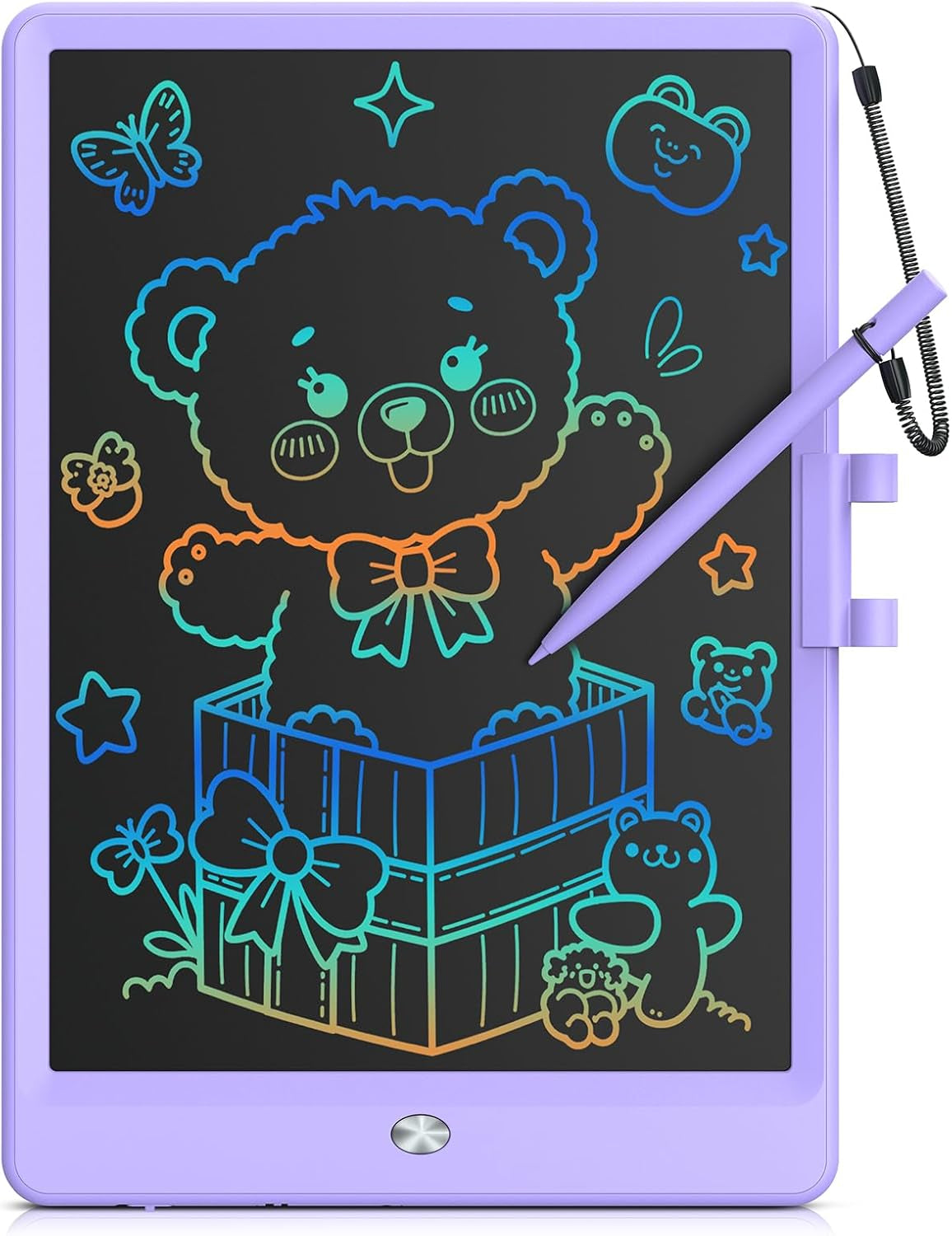 Bravokids 10 Inch LCD Writing Tablet for 3-8 Year Olds - Electronic Drawing Pad and Doodle Board as Educational Birthday Gifts for Girls and Boys (Pink)