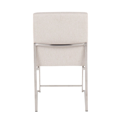 Fuji - Contemporary High Back Dining Chair, Modern Elegance (Set of 2)