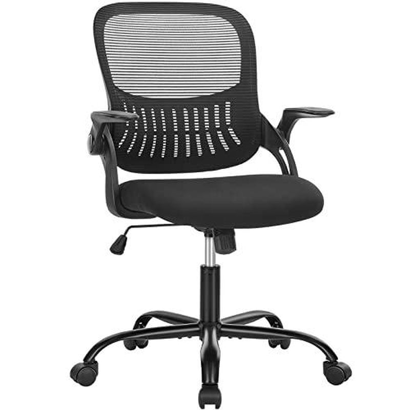 【Deal】Sweetfurniture Office Chair, Desk Chair, Ergonomic Home Office Desk Chairs, Computer Chair with Comfortable Armrests, Mid-Back Task