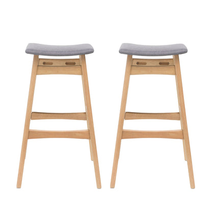 Modern Bar Stool Set With Upholstered Seating
