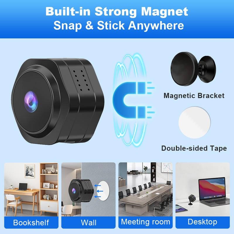 [Flycloud] F0 Mini Wifi Home Security Camera Mini Camera – 1080P, Night Vision, App Alerts for Baby & Pet