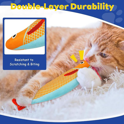 Ultimate Pet Bed & Play Mat: Cozy Comfort with Fun Toy Fish for Cats & Dogs