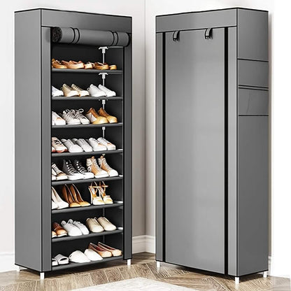 10-Layer 9 Grid Shoe Rack Shelf Storage Closet Organizer