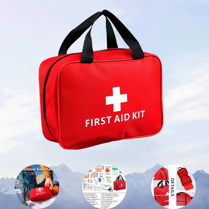 330 Piece First Aid Kit, Premium Waterproof Compact Trauma Medical Kits for Any Emergencies, Ideal for Home, Office, Car, Travel, Outdoor, Camping, Hiking, Boating