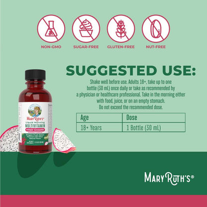 Maryruth'S Travel Pack Liquid Multivitamin + Hair Growth with Clinically Tested Lustriva - Thicker Hair - Reduce Wrinkles & Fine Lines - 1 Fl Oz