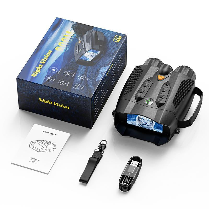 Nitehawk 4K Night Vision Binoculars - 10X Zoom, Rechargeable, 32GB SD Card Included - Perfect Cool Tech Gadgets for Camping and Boating - Ideal Gifts for Men, Dads, and Husbands!