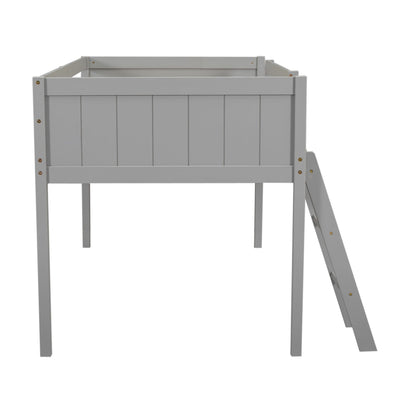 Low Loft Bed With Adjustable Ladder