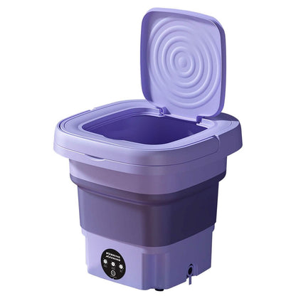 Foldable Laundry Machine with Detachable Drain Basket