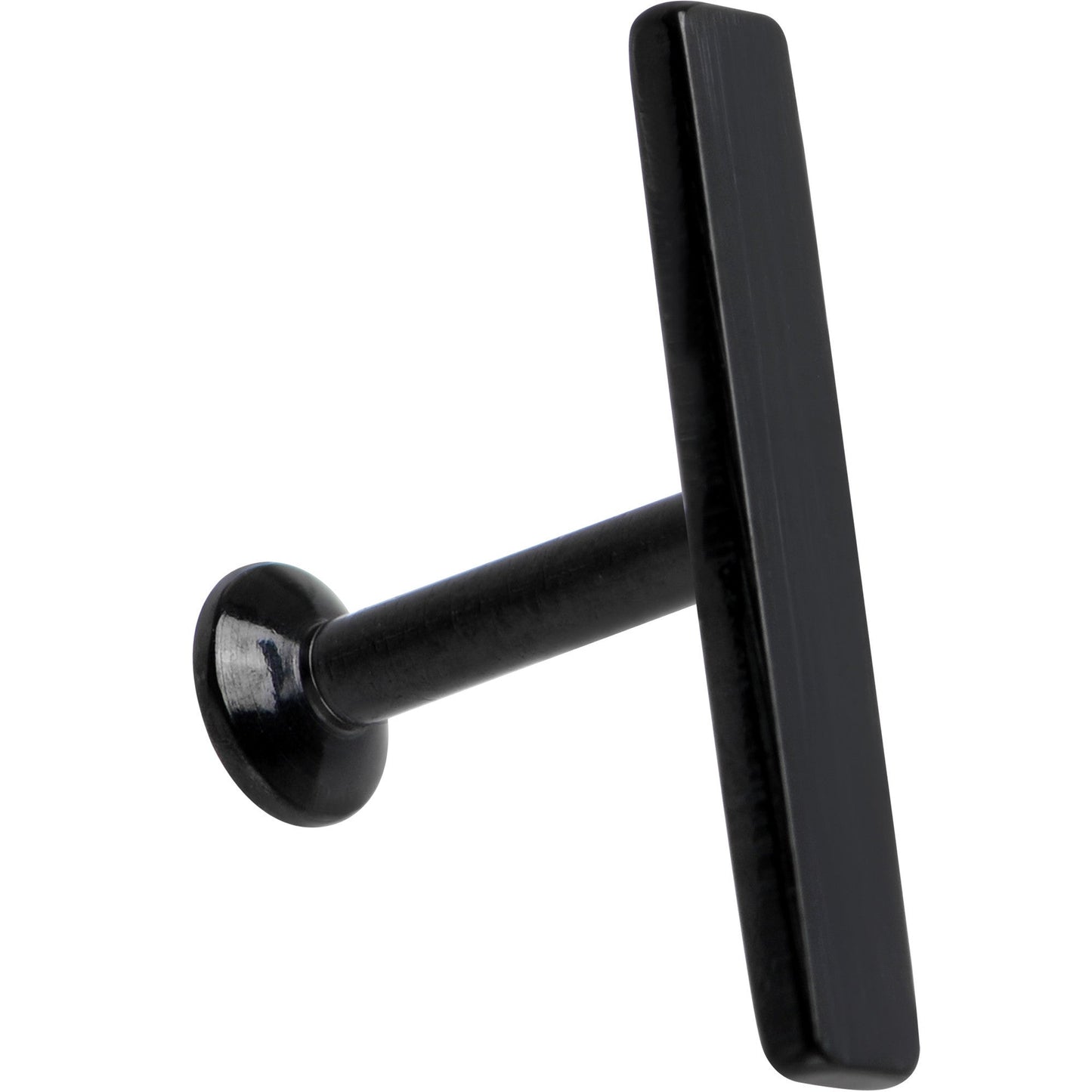 1/4 12mm Black IP Rectangle Internal Thread Daith Cartilage Tragus