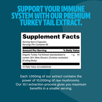 Organic Turkey Tail Mushroom Capsules