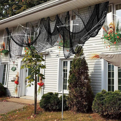 Halloween Black Gauze Cloth | Hanging Decoration for Spooky Events