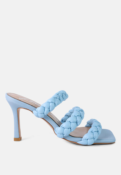 High Heel Braided Strap Casual Sandals