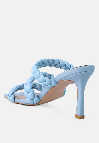 High Heel Braided Strap Casual Sandals