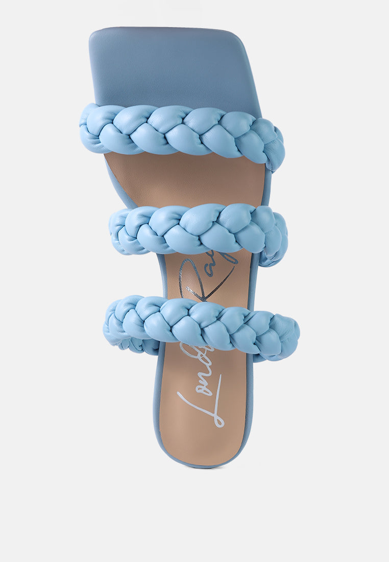 High Heel Braided Strap Casual Sandals