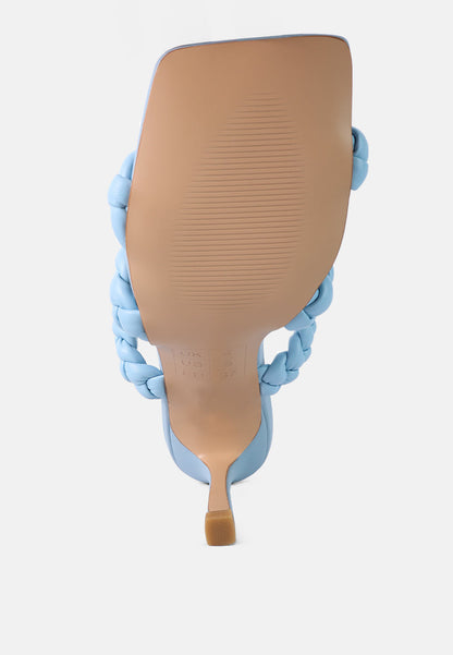 High Heel Braided Strap Casual Sandals