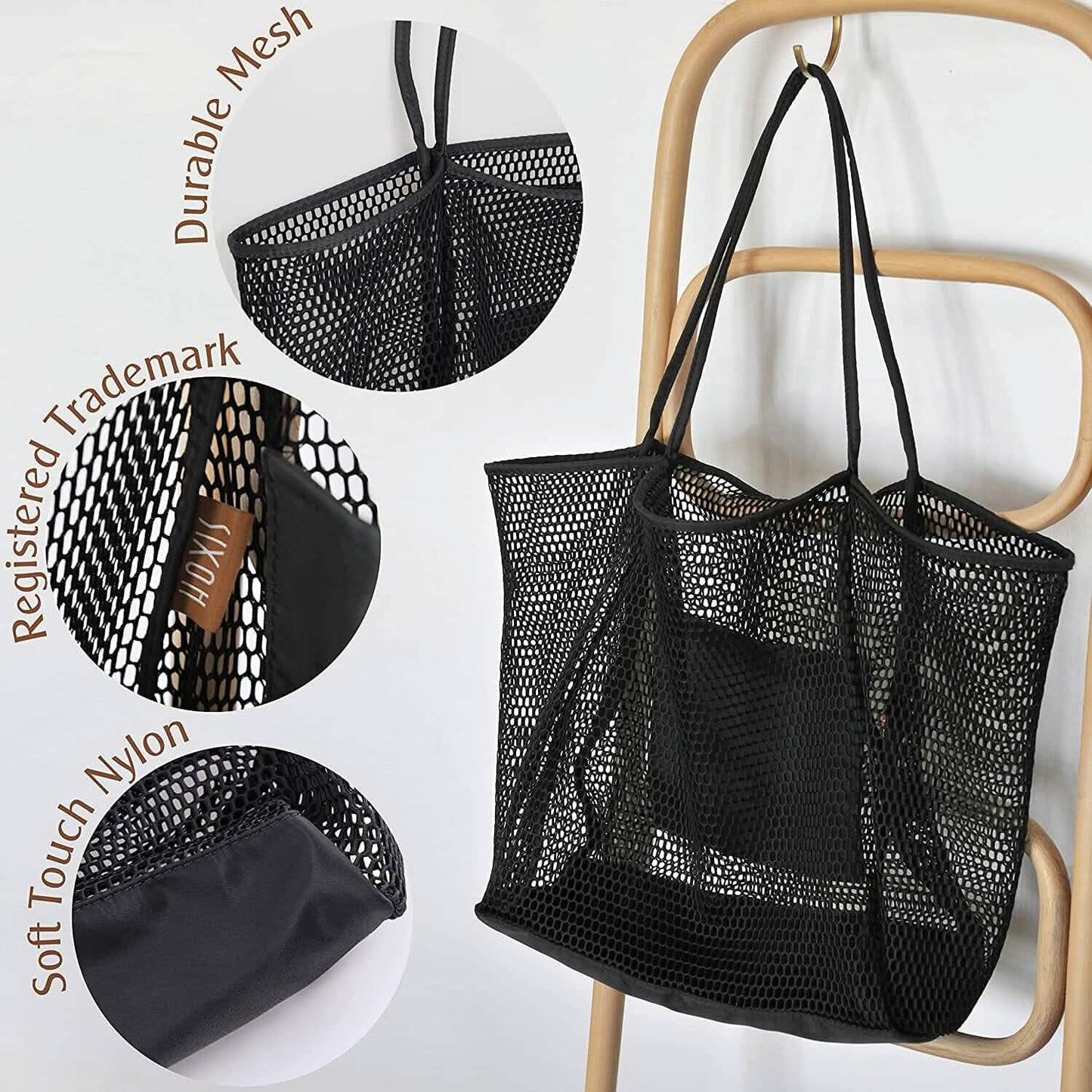 HOXIS Mesh Beach Tote Women's Shoulder Bag