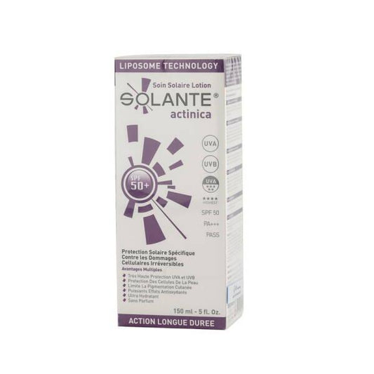 Solante Actinica Sun Care Lotion SPF50+ - Hypoallergenic & Water-Resistant UVA/UVB Protection