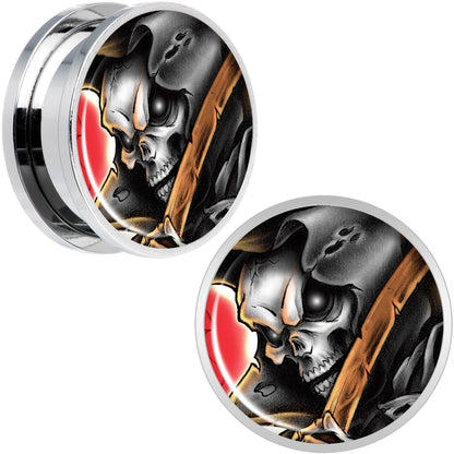 Wake the Dead Grim Reaper Halloween Plug Set  5mm to 16mm