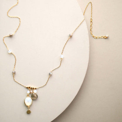 Opalite Bezel Necklace