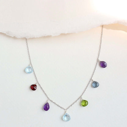 Gold Rainbow Sparkler Necklace