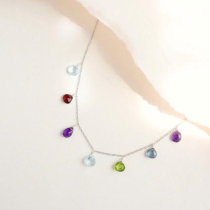 Gold Rainbow Sparkler Necklace