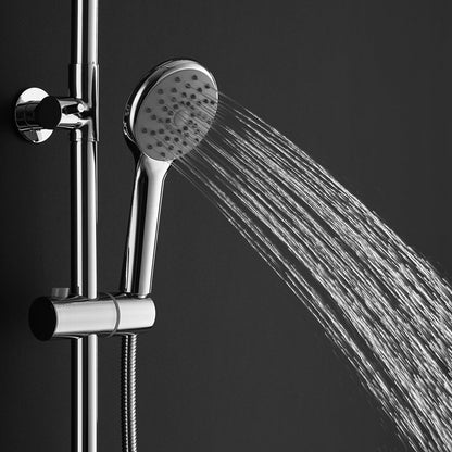 Chrome Brass Rainfall Shower Panel Wall Mounted Combo Set System