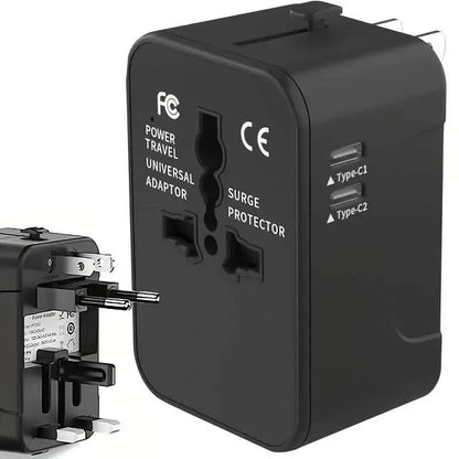 International Portable Worldwide All-in-One Plug Travel Adapter Converter for USA EU UK AUS