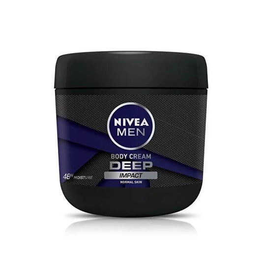 Nivea Men Deep: 400ml Hand & Body Lotion - Moisturizing Cream with Woody Spicy Scent for Normal Skin - Long Lasting Hydration