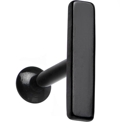 1/4 9mm Black IP Rectangle Internal Thread Daith Cartilage Tragus