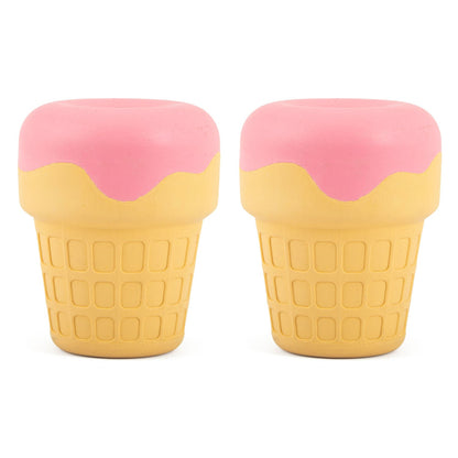 Jeffers Ice Cream Cone Natural Rubber Stuffable Treat Dispensing Dental Dog Chew Toy