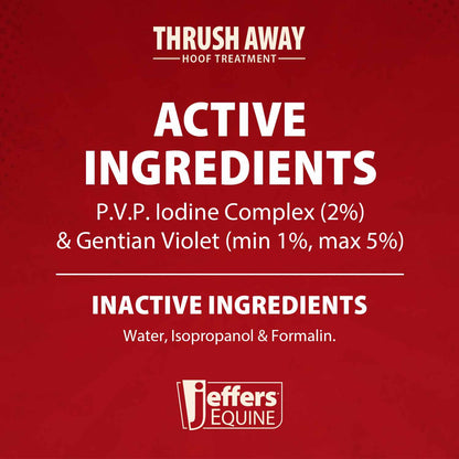 Jeffers Thrush Away Hoof Treatment for Thrush in Horses, 2 oz
