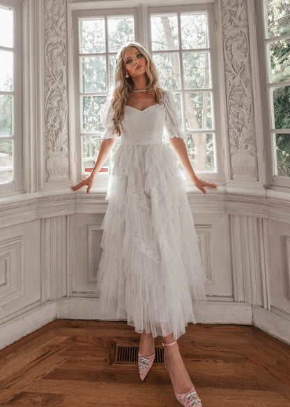 Thumbelina Dress White