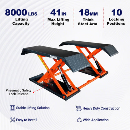 Katool KT-X80 8,000 Lbs Mid Rise Scissor Lift