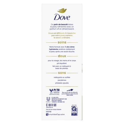 Dove Beauty Bar Soap Cool Moisture Cucumber & Green Tea Scent