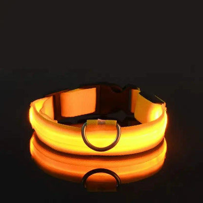 LED Dog Collars Light Adjustable Flashing Luminous Collar Night Anti-Lost