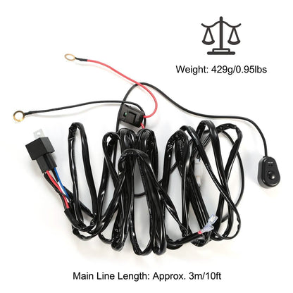 LED Light Bar Wiring Harness Kit Universal Fitment