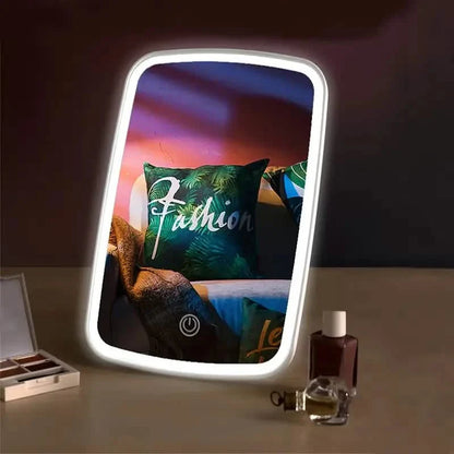 LED Makeup Mirror with Touch Sensor - 3 Color Lighting Modes