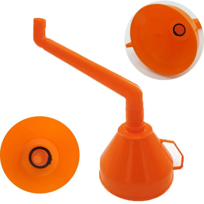 Engine Oil Funnel with Filter | Long Mouth Refueling Tool for Cars and Motorcycles