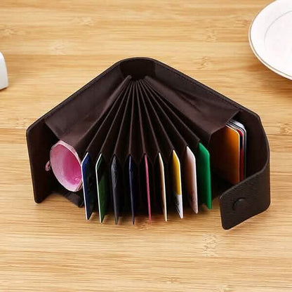 Men Faux Leather 10 Card Slots Coins Bag Wallet
