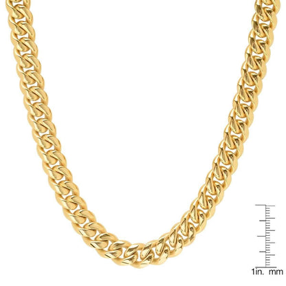 Men's 18K Gold Plated Stainless Steel 10MM Miami Cuban Chain