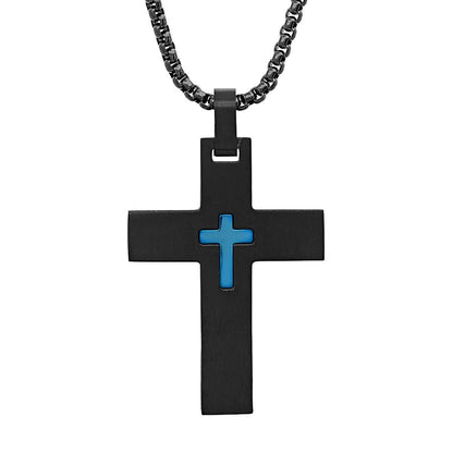 Men's IP Stainless Steel Cross Pendant