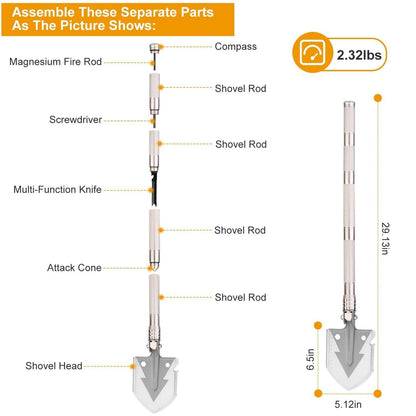 Military Folding Shovel Multifunctional Survival Emergency Spade Tactical Multitool