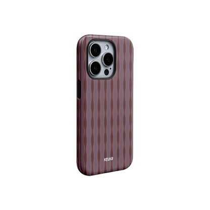 Mulberry | Burgundy Wavy Textured iPhone Case